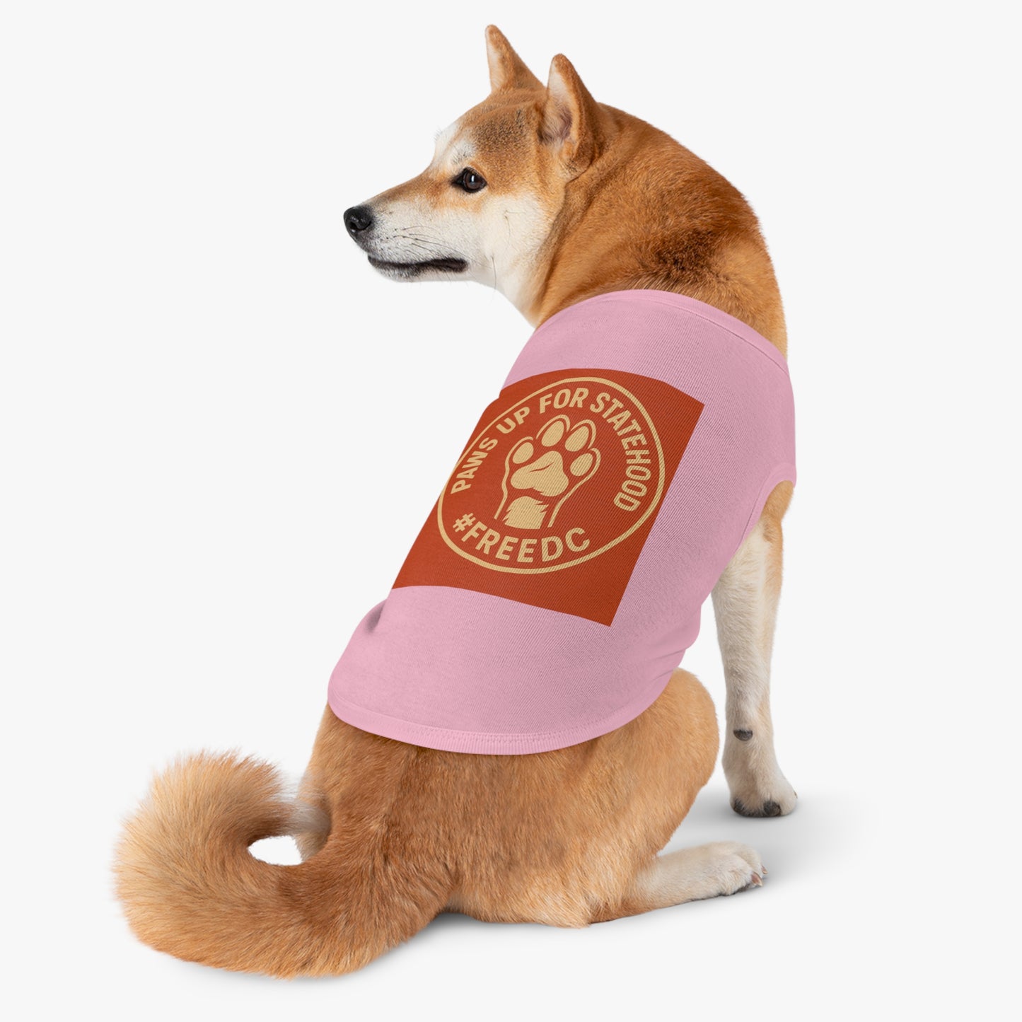 Pet Tank Top for Dogs, Paws Up for Statehood Tee, Dog Pride Apparel, Cute Pet Clothing, Funny Dog Shirt, Ideal for Pet Lovers