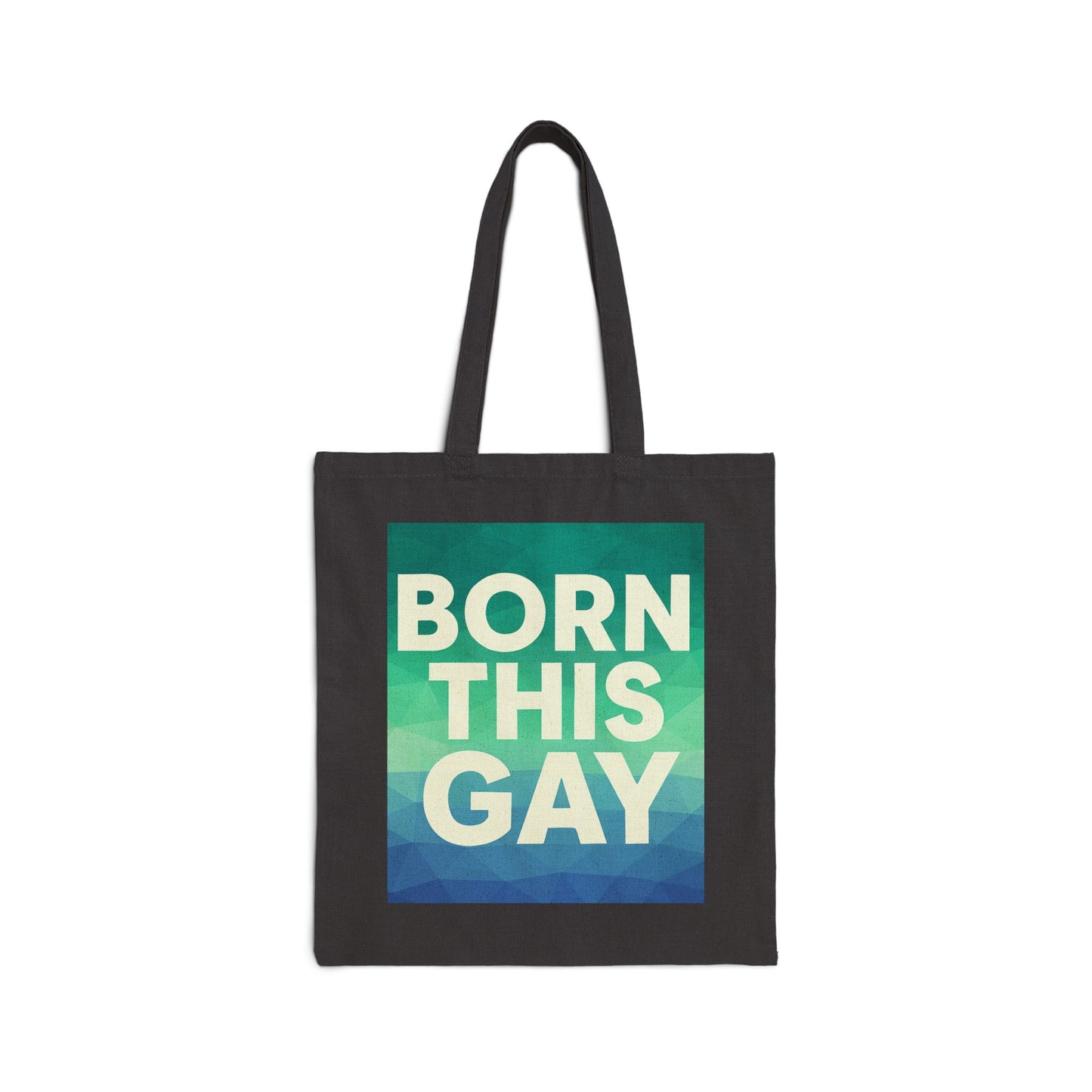 Pride Message Tote Bag, Eco-Friendly Cotton Tote, LGBTQ+ Gift, Born This Gay, Reusable Shopping Bag, Personalized Gift