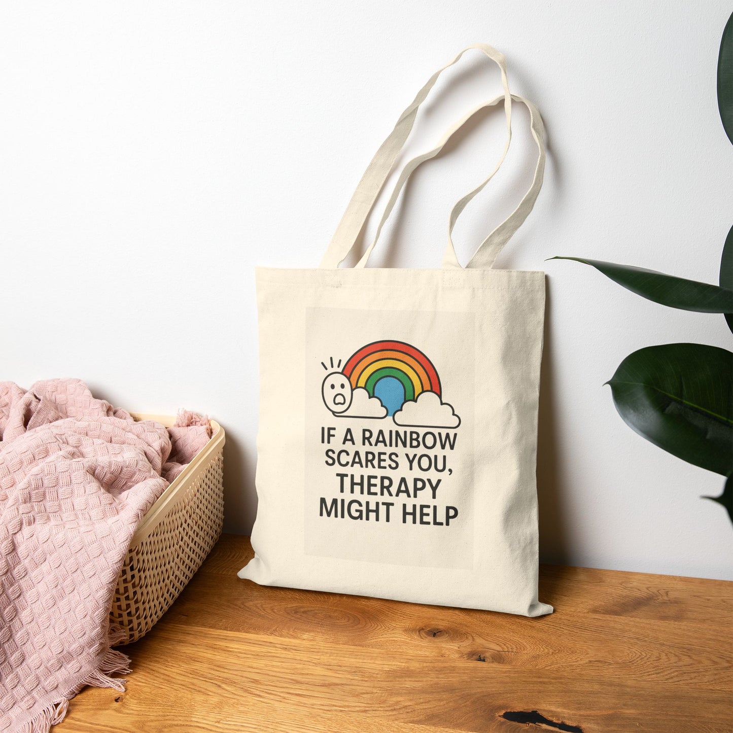 LGBTQIA Rainbow Tote Bag | Canvas Shopping Bag, Eco-Friendly Tote, Beach Bag, Art Bag, Pride Bag