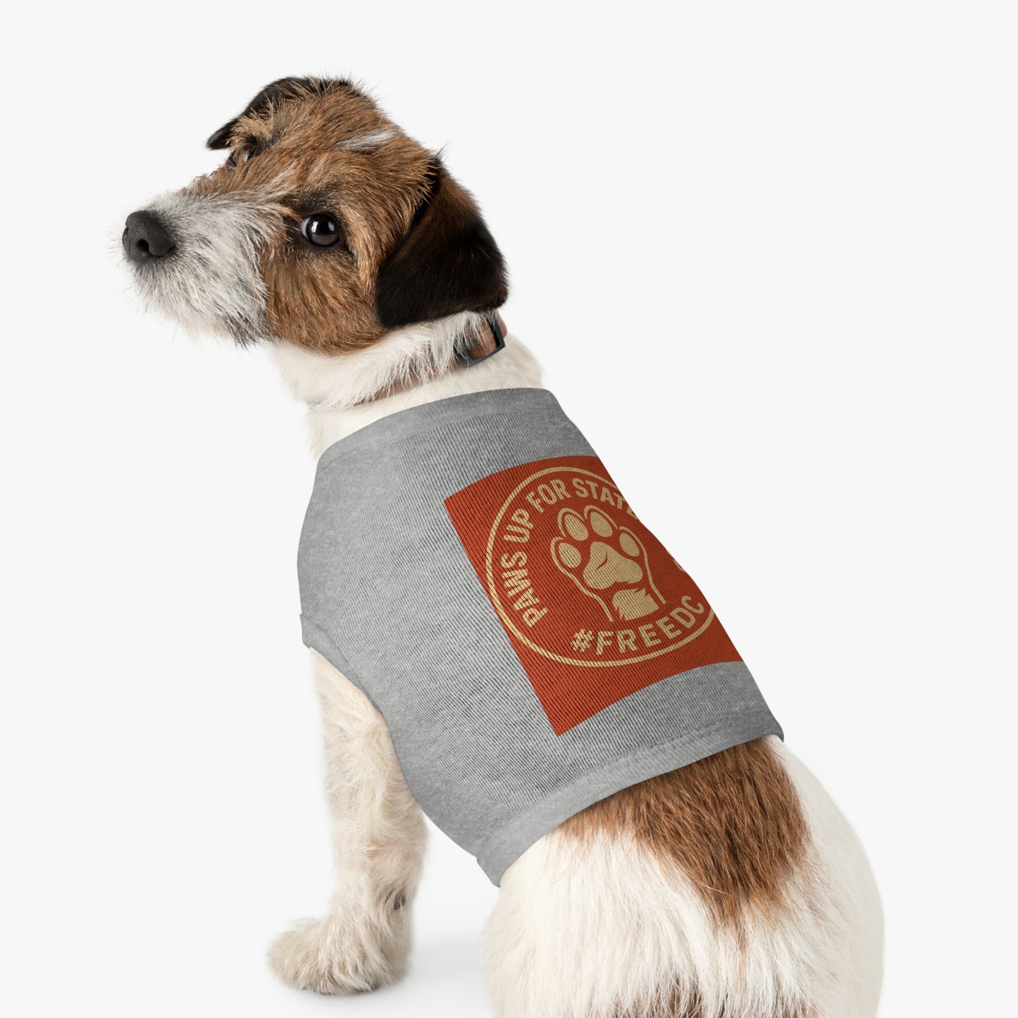Pet Tank Top for Dogs, Paws Up for Statehood Tee, Dog Pride Apparel, Cute Pet Clothing, Funny Dog Shirt, Ideal for Pet Lovers