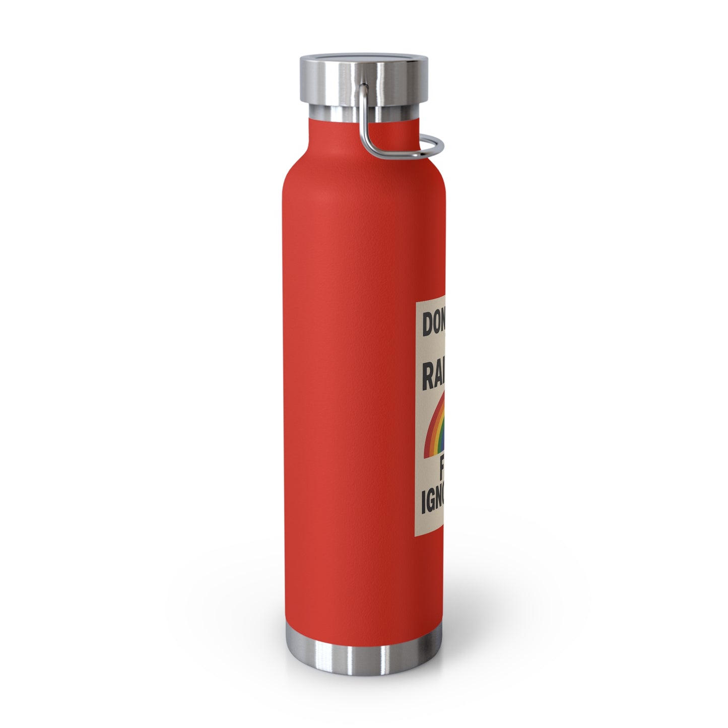 LGBTQIA+ Insulated Water Bottle, Don't Fear the Rainbow, Eco-Friendly Gift, Motivational Flask, Outdoor Adventure Gear, Perfect for Pride