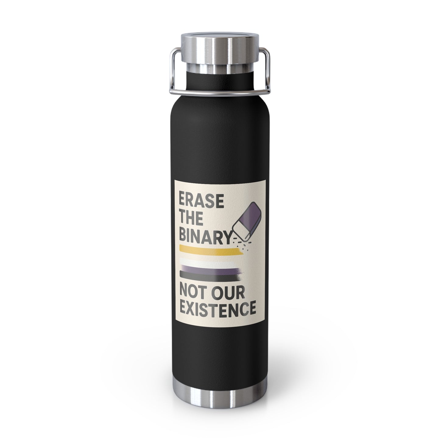 Nonbinary-Copper Insulated Water Bottle, Eco-Friendly Drinkware, Perfect for Activism, LGBTQ+ Pride, Fitness, Travel, Gifts