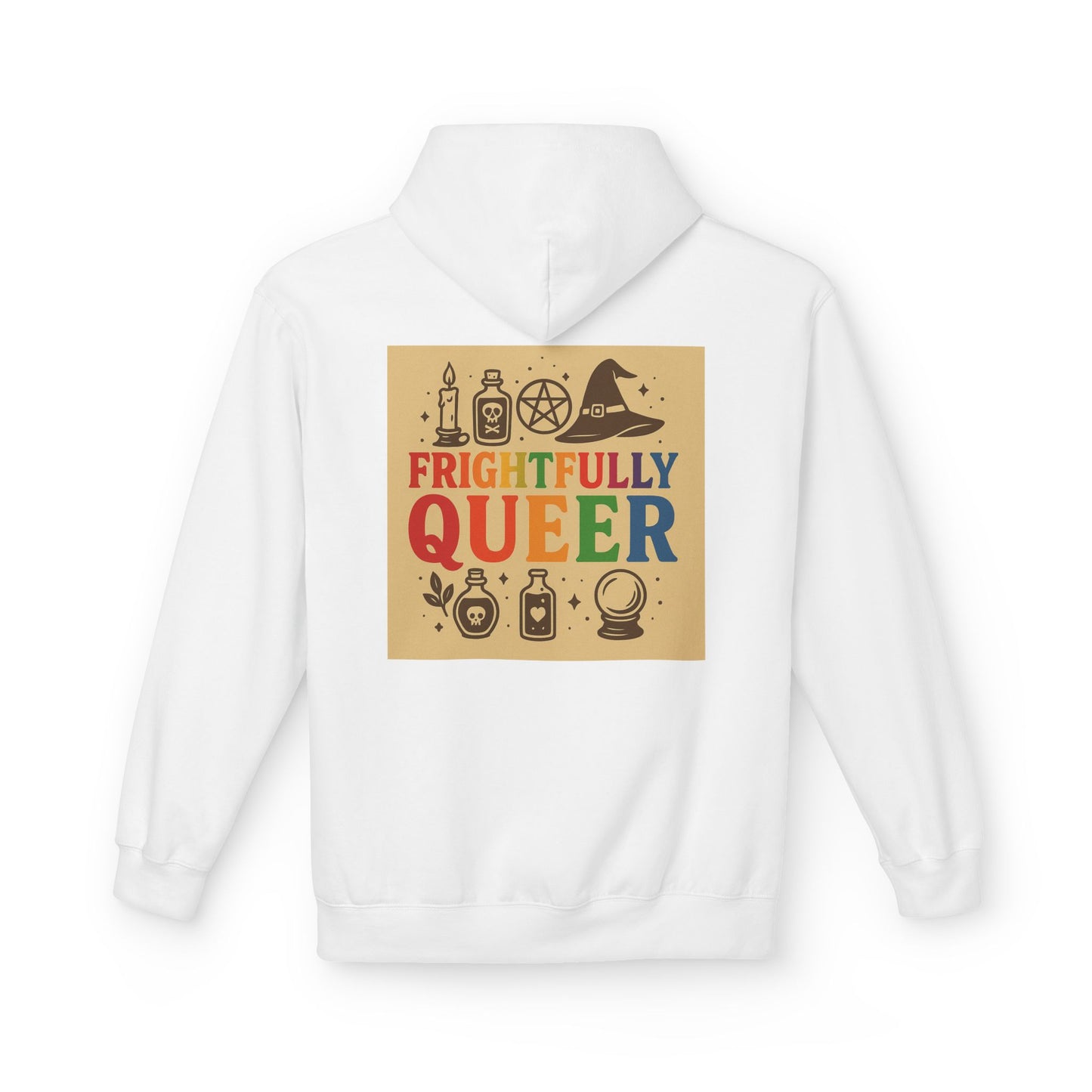 Frightfully Queer Hoodie, Cozy LGBTQ+ Hoodie, Halloween Sweater, Inclusive Apparel, Unisex Holiday Gift