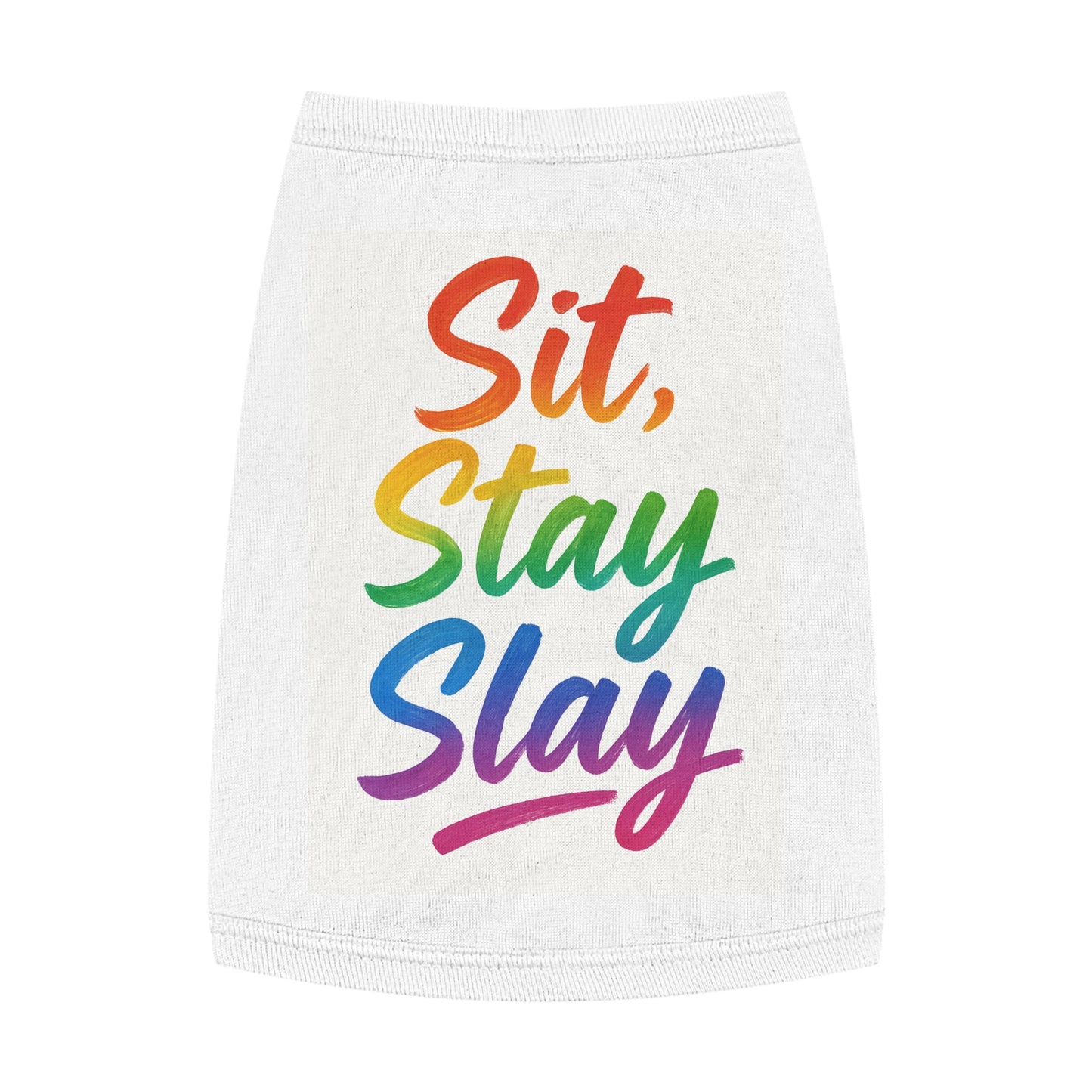 Rainbow Pet Tank Top: Dog Apparel, Cute Pet Outfit, LGBTQ+ Pride Pet Shirt, Fun Summer Wear, Gift for Pet Lovers