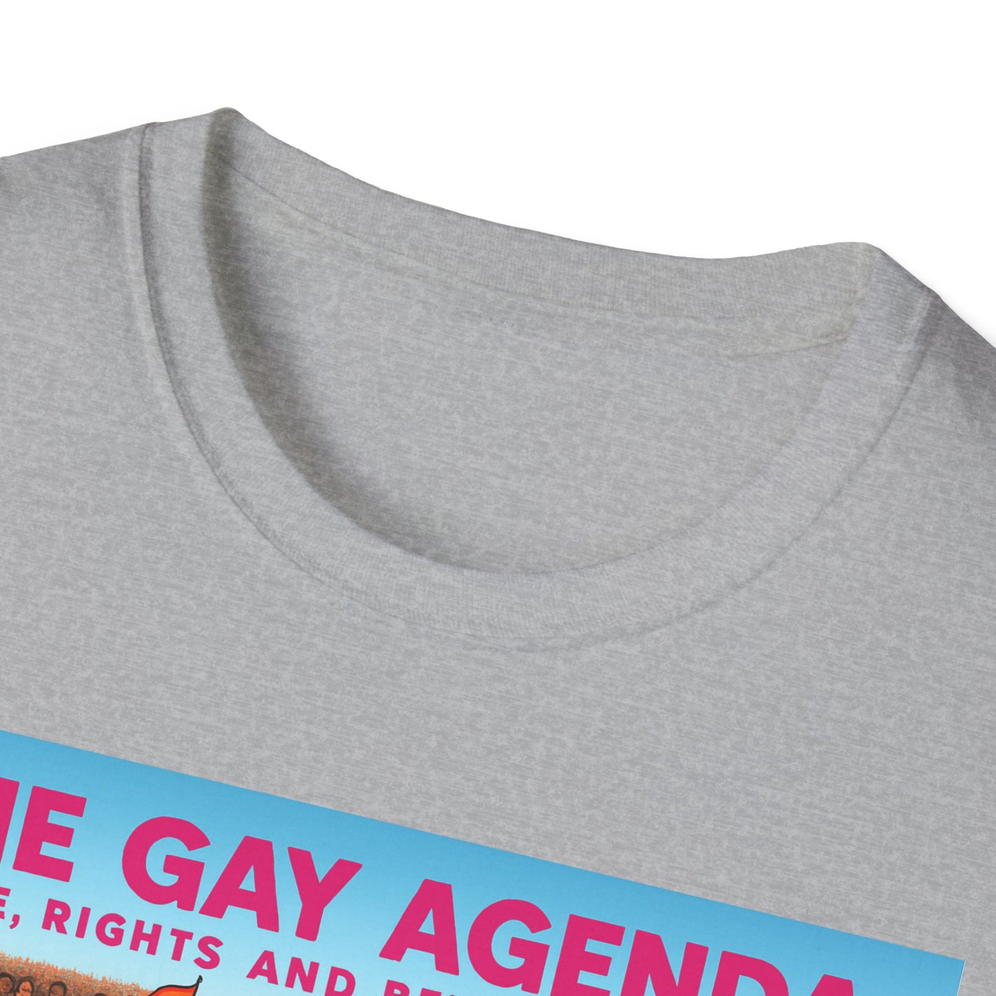 Colorful Pride T-Shirt | The Gay Agenda Tee, LGBTQ+ Apparel, Gay Rights Shirt, Pride Month Clothing, Festival Wear
