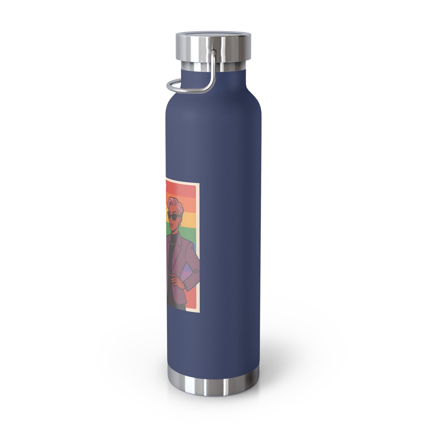 Pride-Themed Vacuum Insulated Water Bottle, LGBTQ+ Gifts, Eco-Friendly Hydration, Enthusiast Drinkware, Stylish Reusable Flask