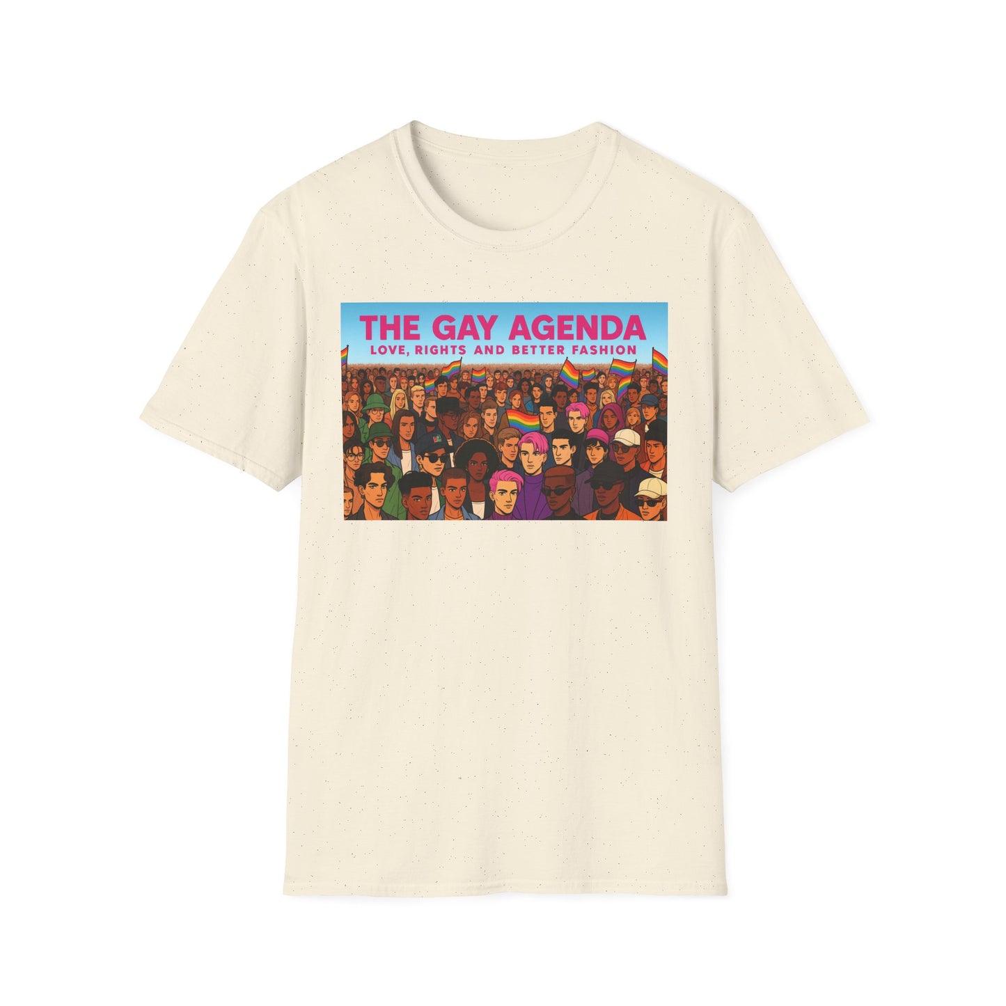 Colorful Pride T-Shirt | The Gay Agenda Tee, LGBTQ+ Apparel, Gay Rights Shirt, Pride Month Clothing, Festival Wear
