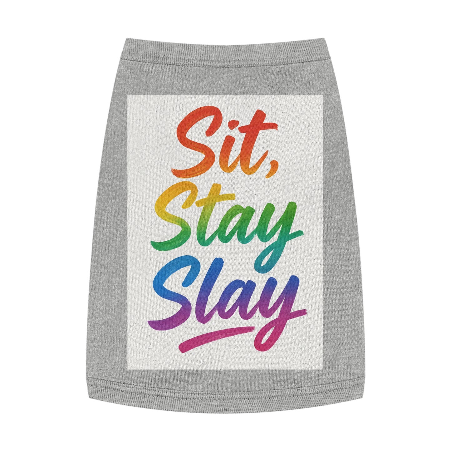 Rainbow Pet Tank Top: Dog Apparel, Cute Pet Outfit, LGBTQ+ Pride Pet Shirt, Fun Summer Wear, Gift for Pet Lovers
