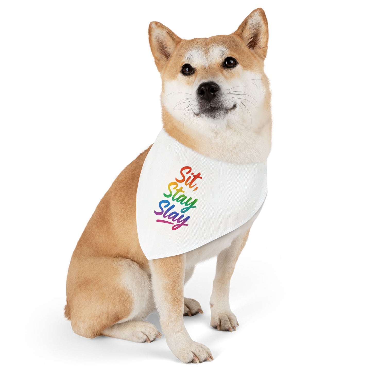 Rainbow Pet Bandana Collar, Fun Dog Accessory, Gift for Pet Lovers, Stylish Dog Bandana, LGBTQIA