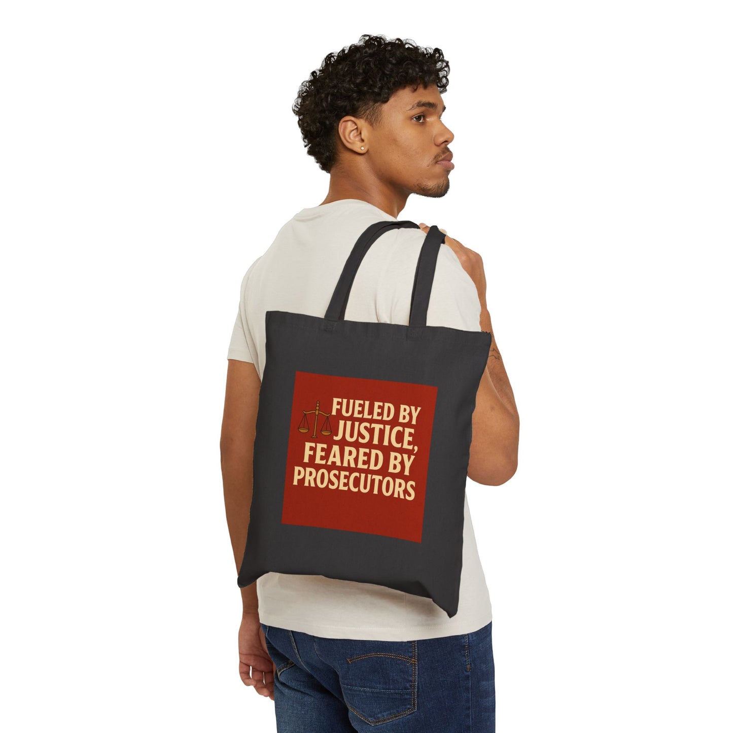Justice-Themed Cotton Tote Bag, Eco-Friendly Bag, Legal Gift, Advocate Tote, Everyday Carryall