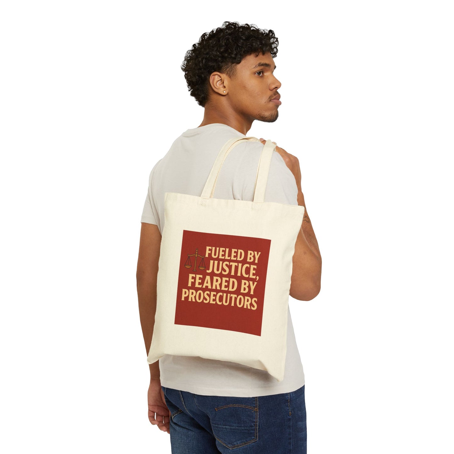 Justice-Themed Cotton Tote Bag, Eco-Friendly Bag, Legal Gift, Advocate Tote, Everyday Carryall