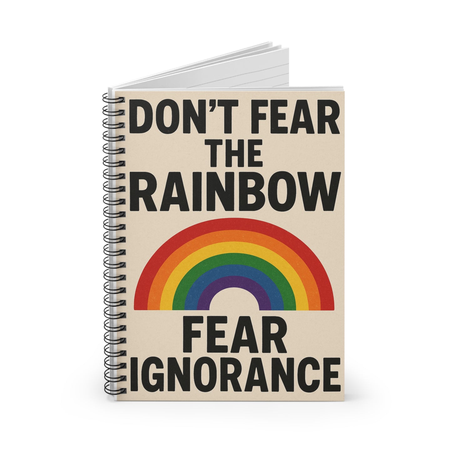 Colorful Inspirational Spiral Notebook - Motivational Journal, Gift for Students, LGBTQ+ Support, Creative Writing, School Supplies