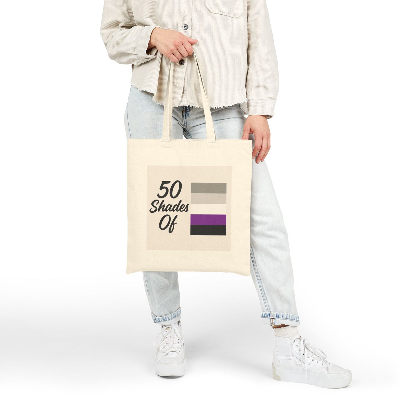 Graysexual - 50 Shades Of Cotton Canvas Tote Bag - Eco-Friendly, Reusable Shopping Bag, Gift for Book Lovers, Stylish Grocery Tote, Everyday Carryall