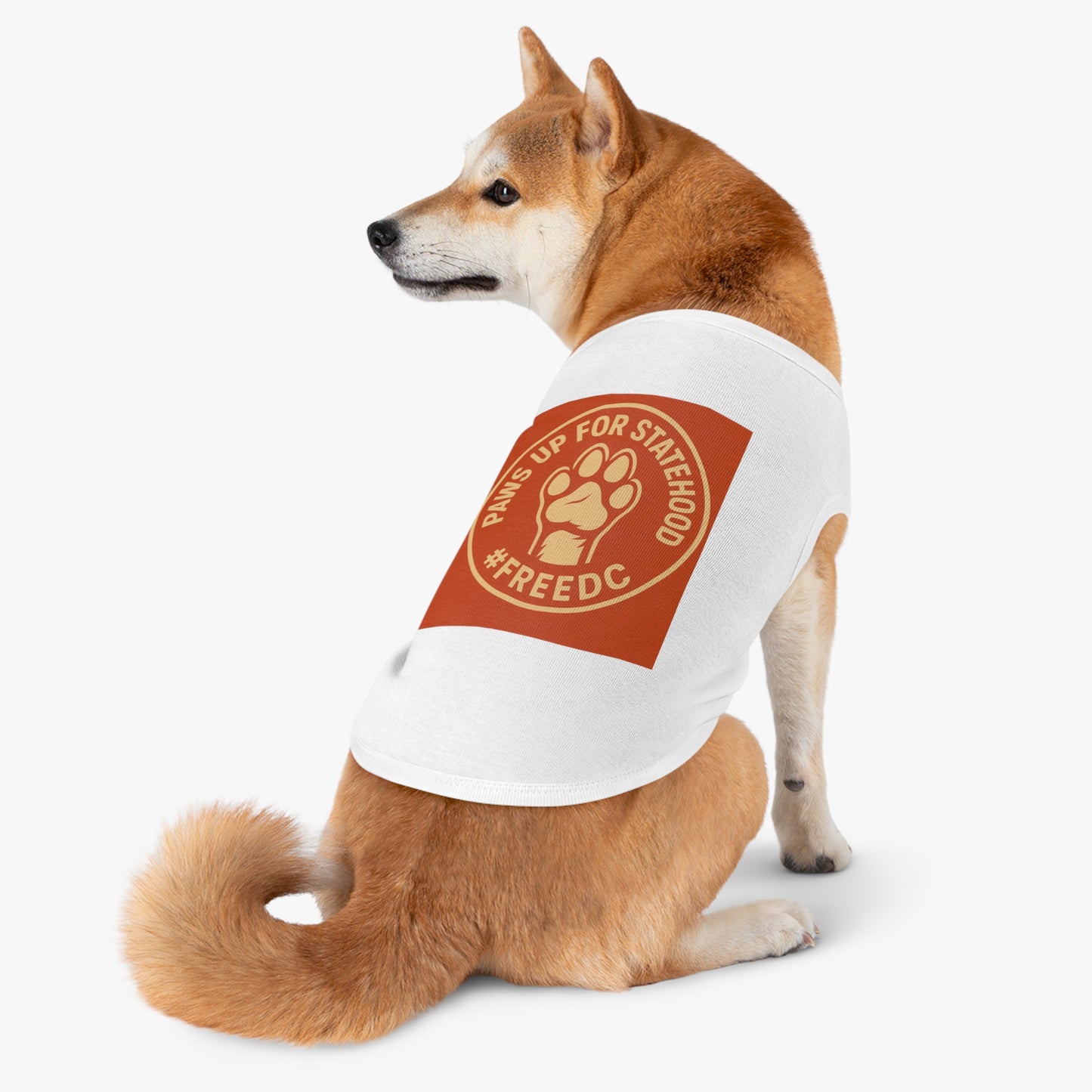 Pet Tank Top for Dogs, Paws Up for Statehood Tee, Dog Pride Apparel, Cute Pet Clothing, Funny Dog Shirt, Ideal for Pet Lovers