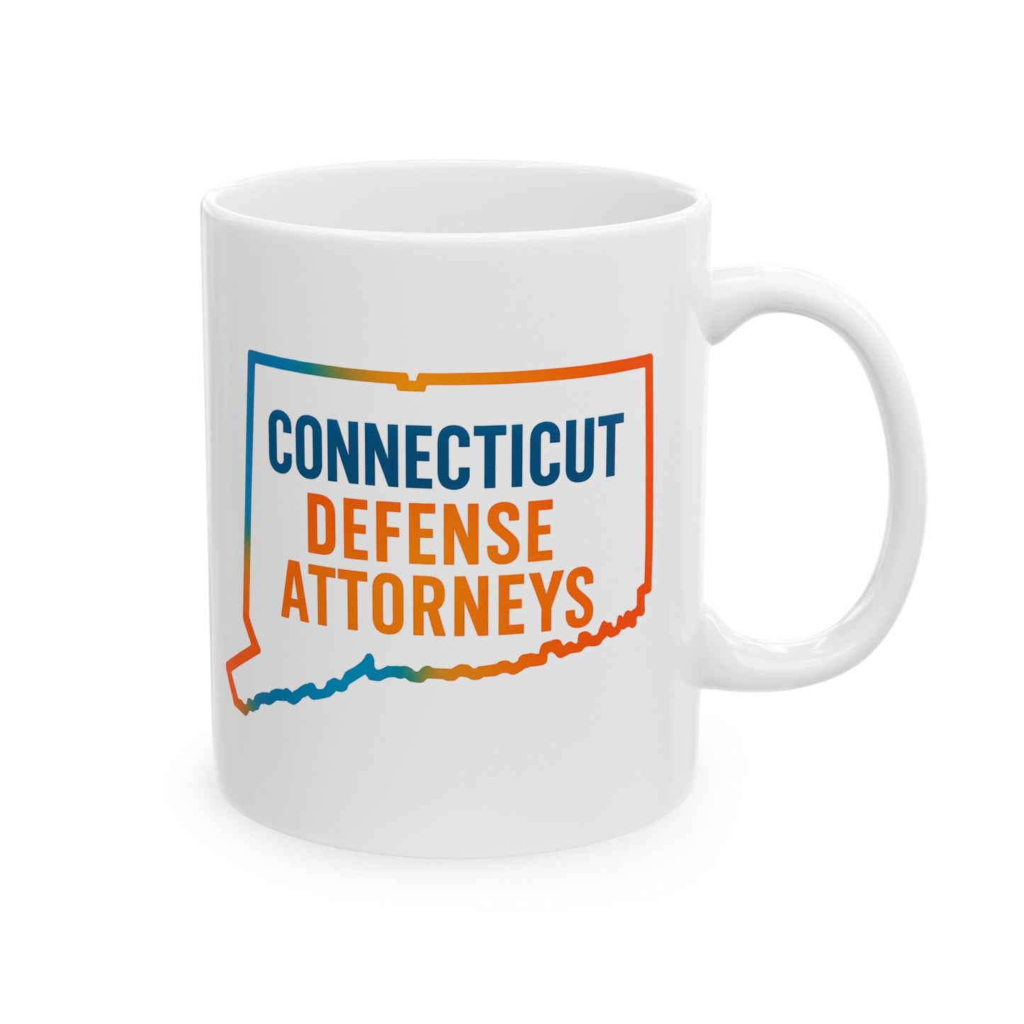 Connecticut Defense Attorney Ceramic Mug - Motivational Coffee Cup, Gifts for Activists, Home Office Decor