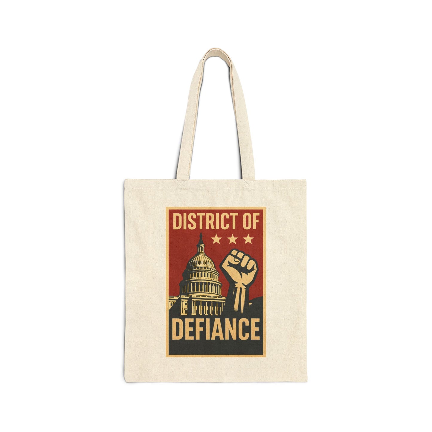 District of Defiance Tote Bag, Reusable Shopper Bag, Eco-Friendly Cotton Bag, Protest Item, Gift for Activists