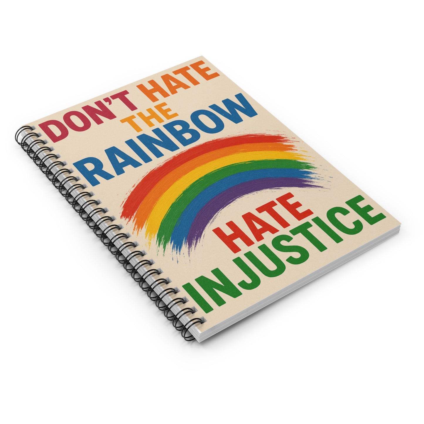 LGBTQ Rainbow-Inspired Spiral Notebook - Celebrate Diversity, Journaling, Gift for Activists, Colorful Stationery