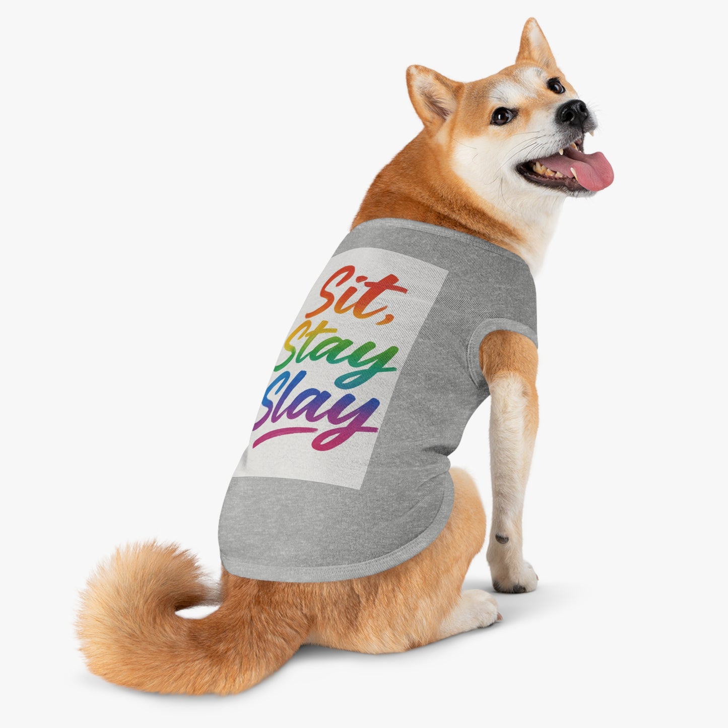Rainbow Pet Tank Top: Dog Apparel, Cute Pet Outfit, LGBTQ+ Pride Pet Shirt, Fun Summer Wear, Gift for Pet Lovers