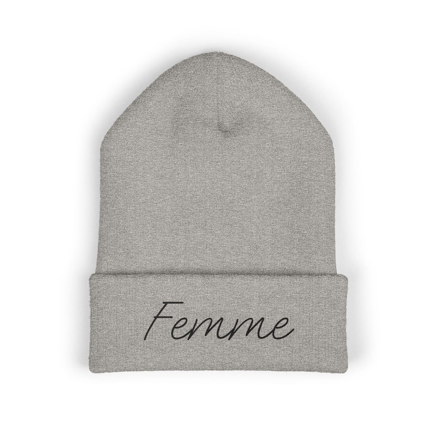 Embroidered Beanie, Cozy Winter Hat, Fashion Accessory, Gift for Her, Femme LGBTQ, Cute Fall Style