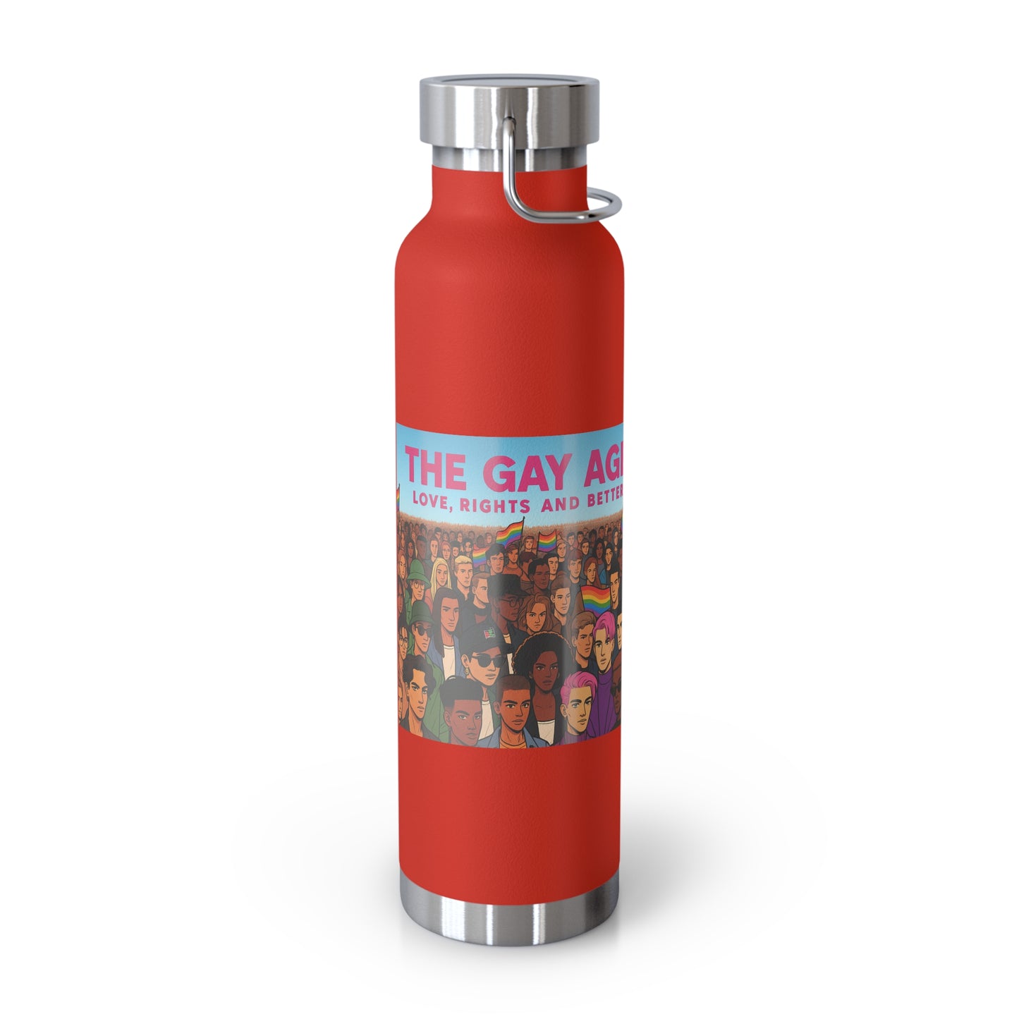 LGBTQ+ Insulated Water Bottle, Eco-Friendly Hydration, Pride Gifts, Trendy Travel Mug, Stainless Steel Flask