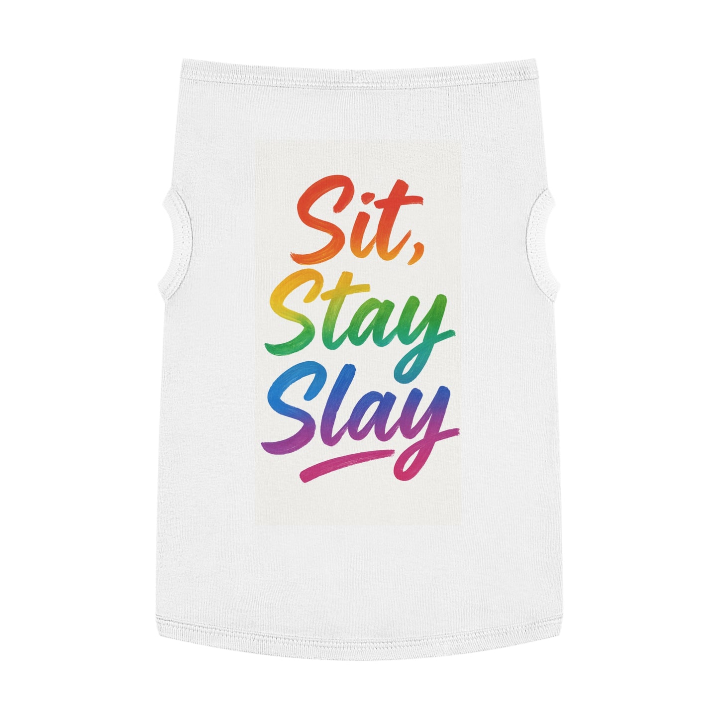 Rainbow Pet Tank Top: Dog Apparel, Cute Pet Outfit, LGBTQ+ Pride Pet Shirt, Fun Summer Wear, Gift for Pet Lovers