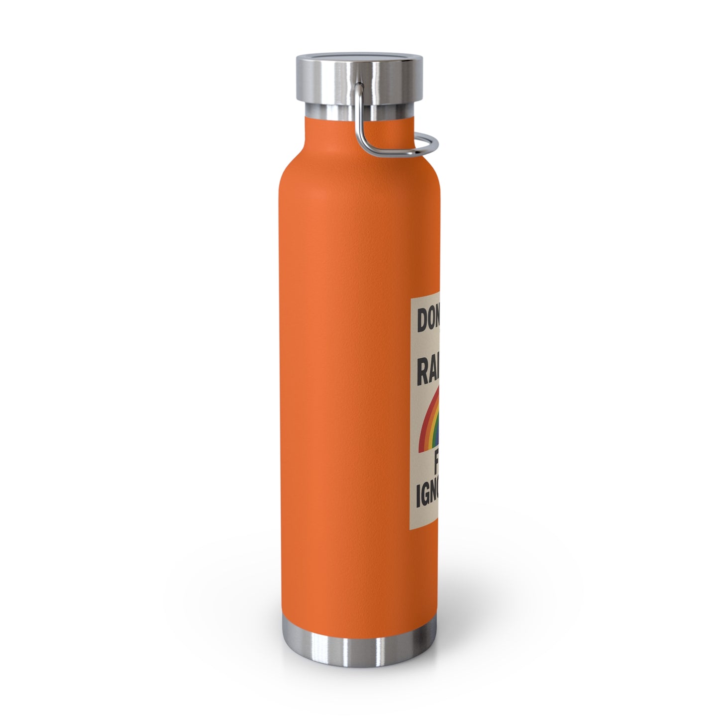 LGBTQIA+ Insulated Water Bottle, Don't Fear the Rainbow, Eco-Friendly Gift, Motivational Flask, Outdoor Adventure Gear, Perfect for Pride