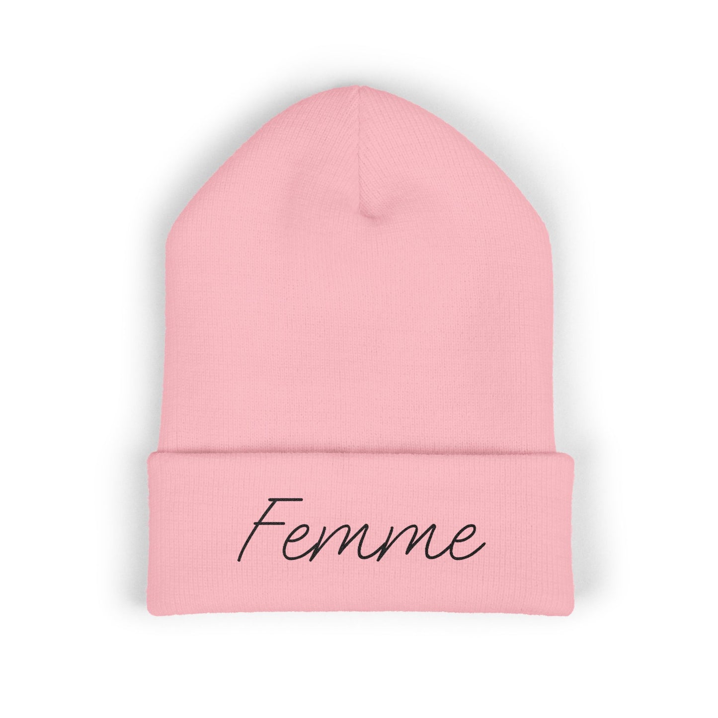 Embroidered Beanie, Cozy Winter Hat, Fashion Accessory, Gift for Her, Femme LGBTQ, Cute Fall Style
