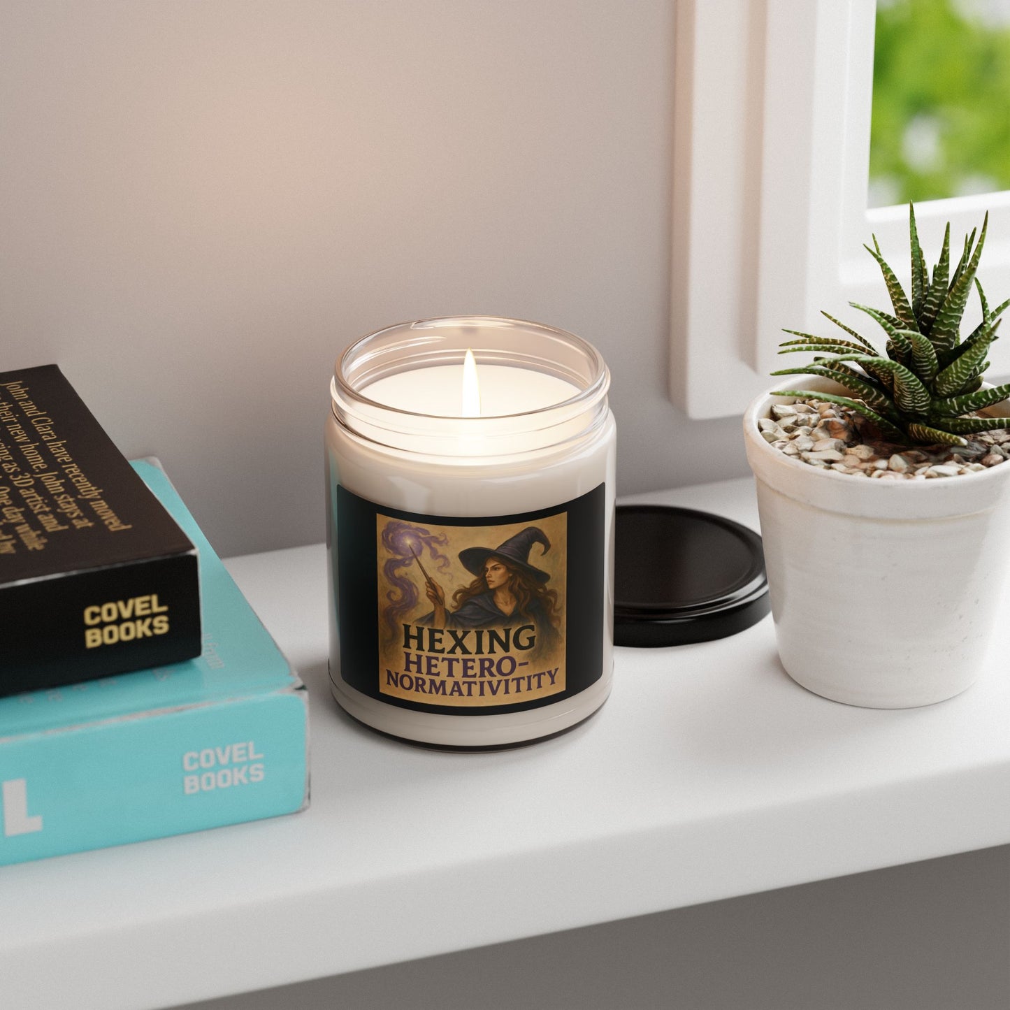Hexing Heteronormativity Scented Soy Candle, Witchy Home Decor for LGBTQ+ Celebration, Spiritual Relaxation, Gift for Friends