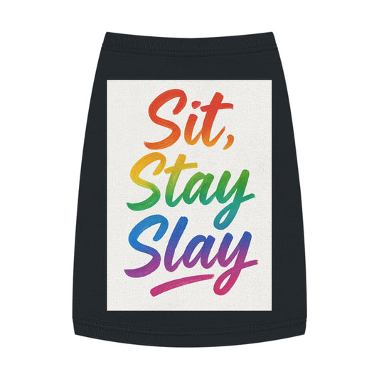 Rainbow Pet Tank Top: Dog Apparel, Cute Pet Outfit, LGBTQ+ Pride Pet Shirt, Fun Summer Wear, Gift for Pet Lovers