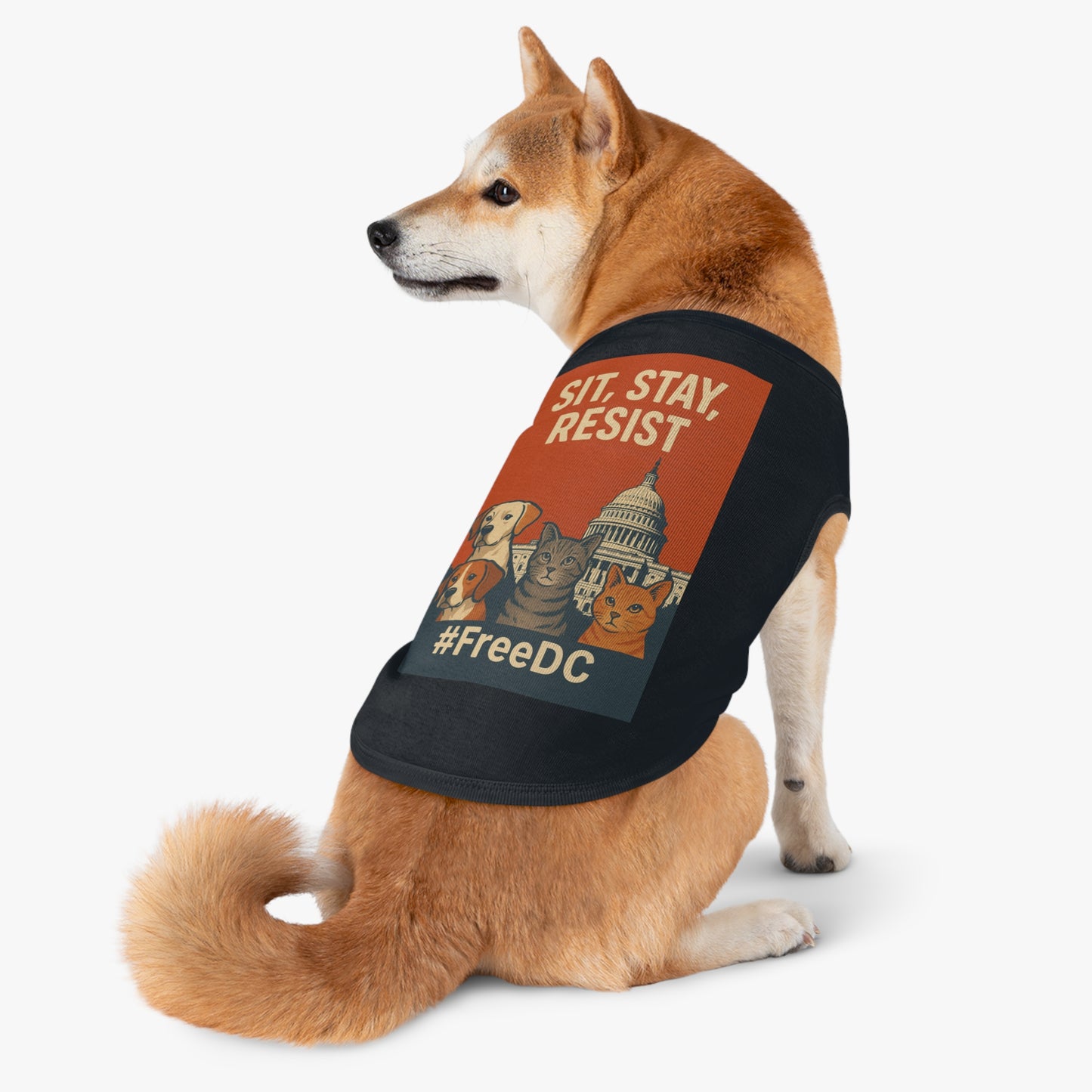 Political Pet Tank Top | Ideal for Pet Lovers, Dog Walks, Protests, and Gift Giving