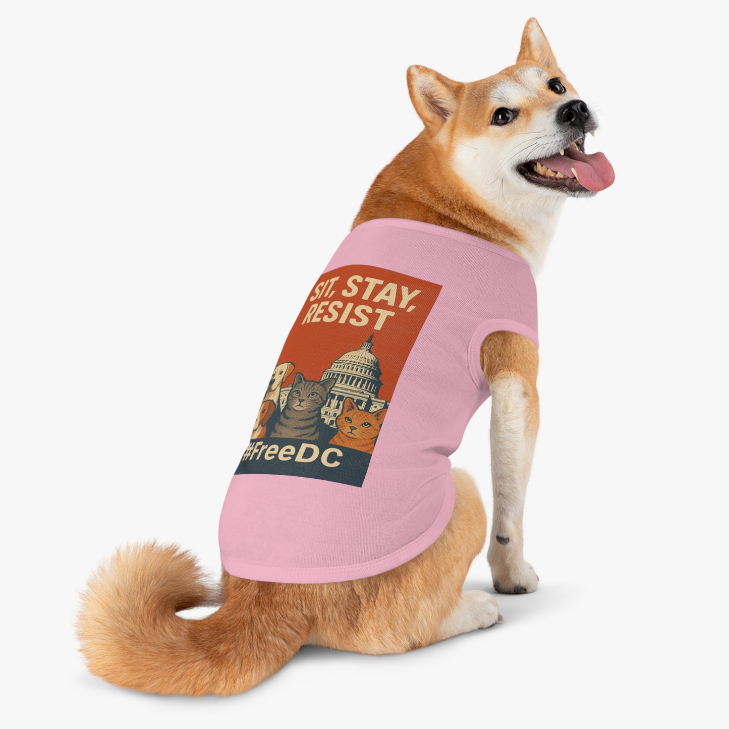 Political Pet Tank Top | Ideal for Pet Lovers, Dog Walks, Protests, and Gift Giving
