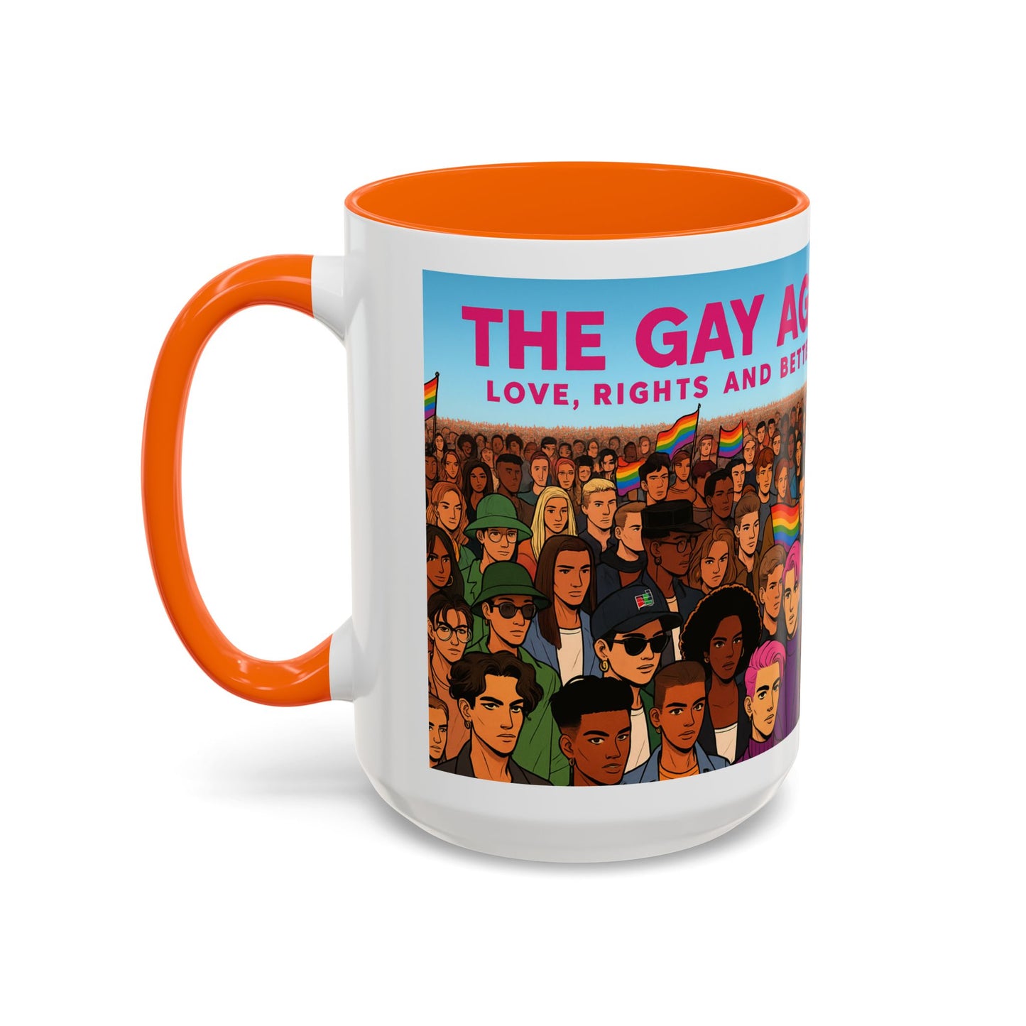 Celebrate Diversity Accent Coffee Mug | LGBTQ+ Pride Mug | Unique Gift for Allies and Activists | Perfect for Home or Office