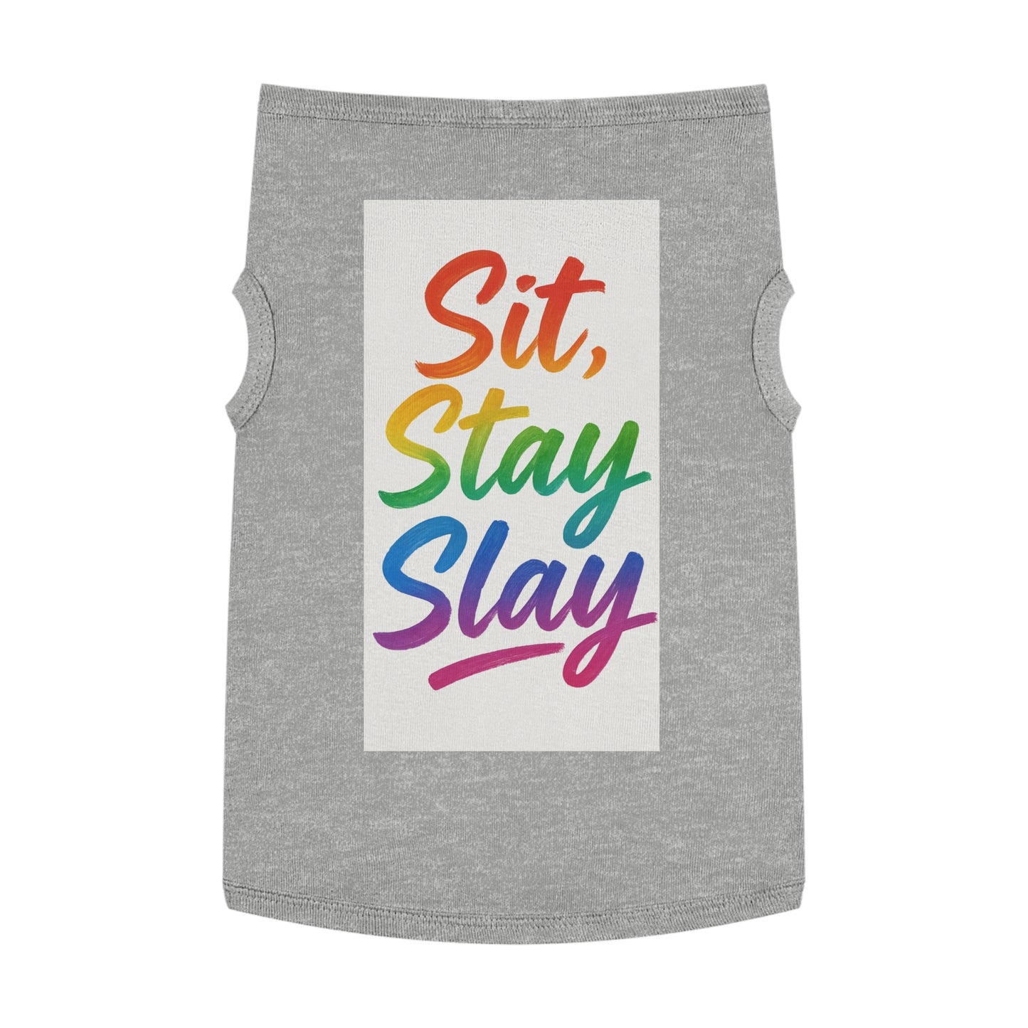 Rainbow Pet Tank Top: Dog Apparel, Cute Pet Outfit, LGBTQ+ Pride Pet Shirt, Fun Summer Wear, Gift for Pet Lovers