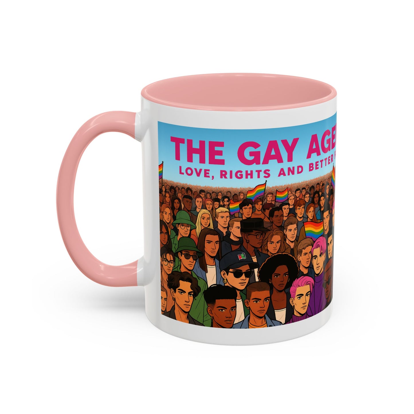 Celebrate Diversity Accent Coffee Mug | LGBTQ+ Pride Mug | Unique Gift for Allies and Activists | Perfect for Home or Office