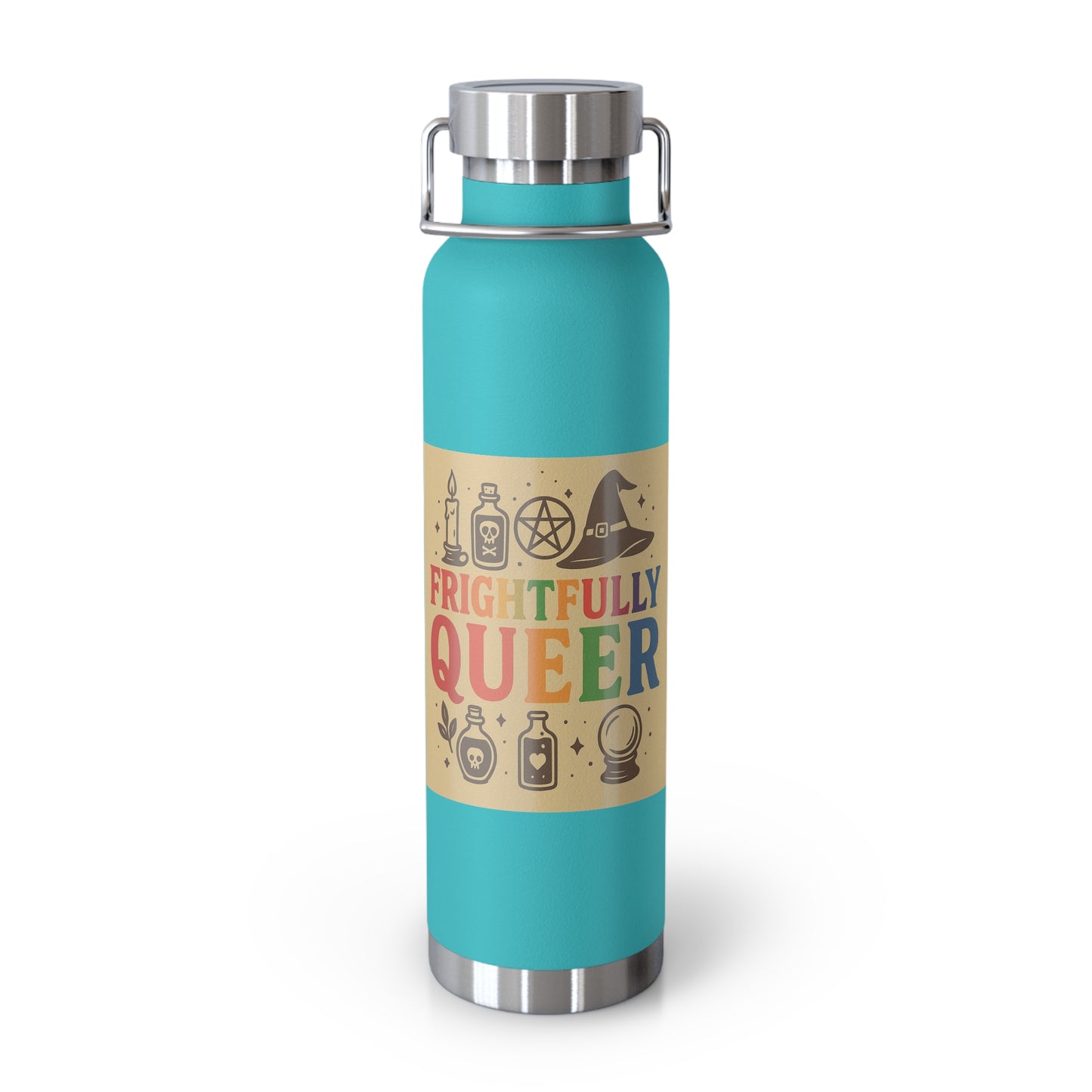 Frightfully Queer Water Bottle, Insulated Drinkware, Halloween Gift, Eco-Friendly Bottle, Pride Accessories, Unique Travel Mug