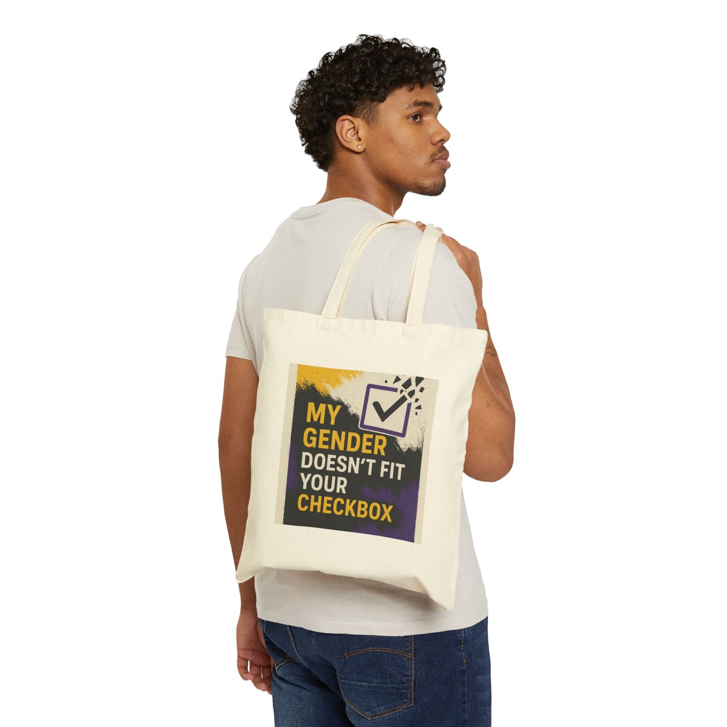 Nonbinary Tote Bag, Pride Bag, LGBTQ bag, make a statement