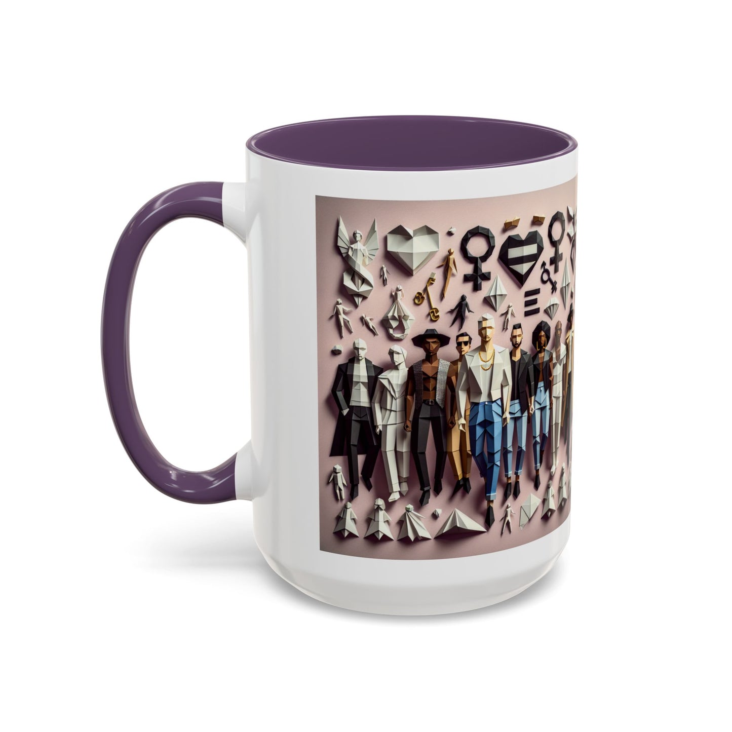 LGBTQIA Pride - Chic Accent Coffee Mug, Unique Artistic Mug, Gift for Coffee Lovers, Modern Home Decor, Ideal for Birthdays & Holidays