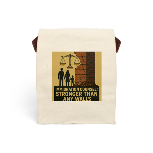 Immigration Attorney Lunch Bag - Stronger Than Any Walls, Eco-Friendly Lunch Tote, Gifts for Activists, Sustainable Bag, Vegan-Friendly Bag