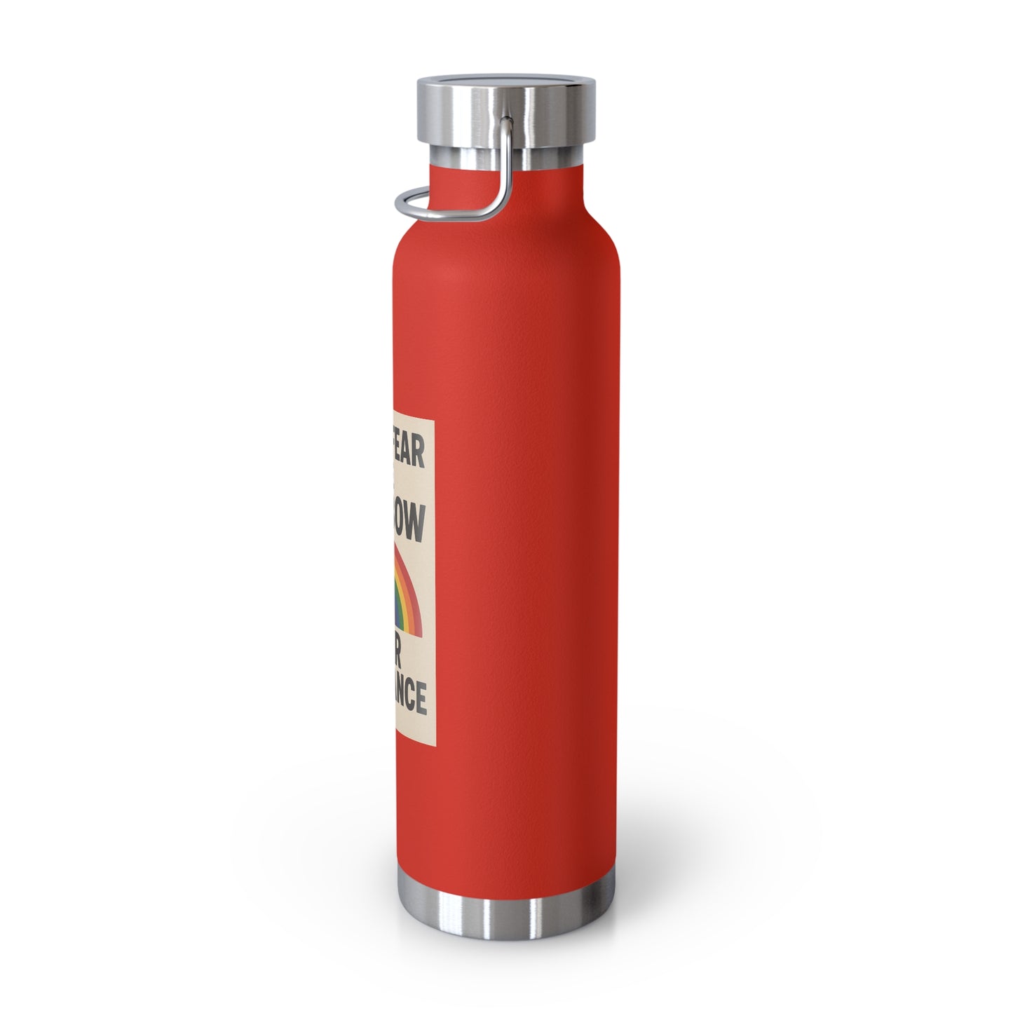 LGBTQIA+ Insulated Water Bottle, Don't Fear the Rainbow, Eco-Friendly Gift, Motivational Flask, Outdoor Adventure Gear, Perfect for Pride