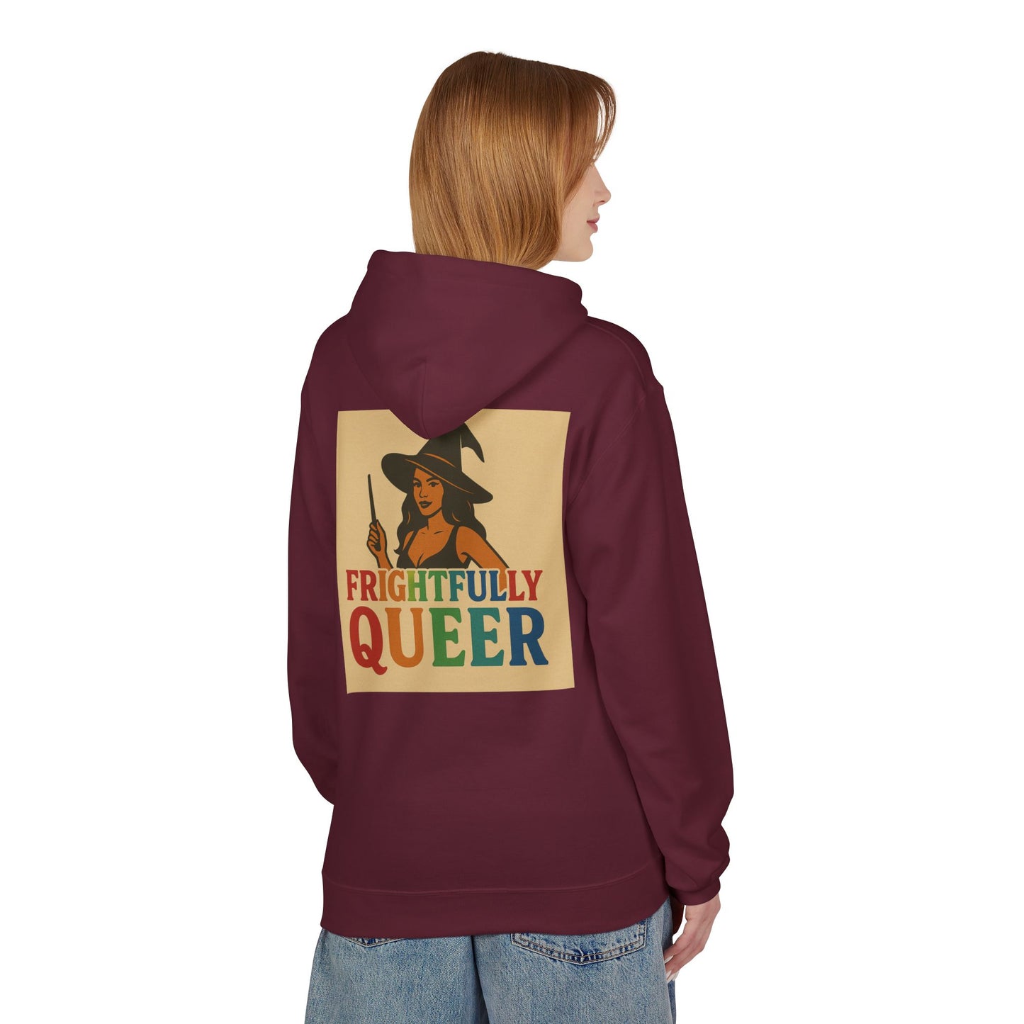 Frightfully Queer Fleece Hoodie, Unisex Halloween Hoodie, Fall Fashion, LGBTQ+ Pride Sweatshirt, Cozy Casual Wear