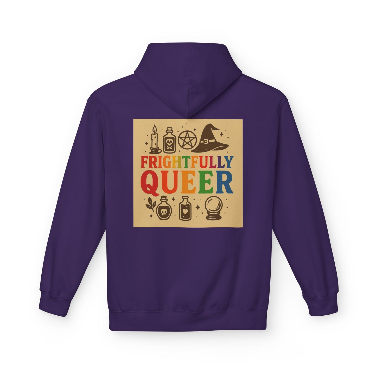 Frightfully Queer Hoodie, Cozy LGBTQ+ Hoodie, Halloween Sweater, Inclusive Apparel, Unisex Holiday Gift
