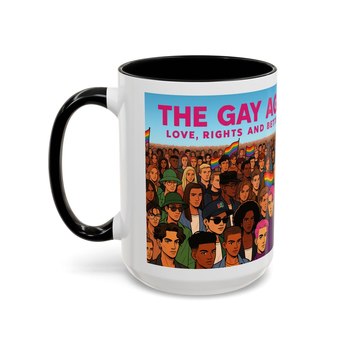 Celebrate Diversity Accent Coffee Mug | LGBTQ+ Pride Mug | Unique Gift for Allies and Activists | Perfect for Home or Office