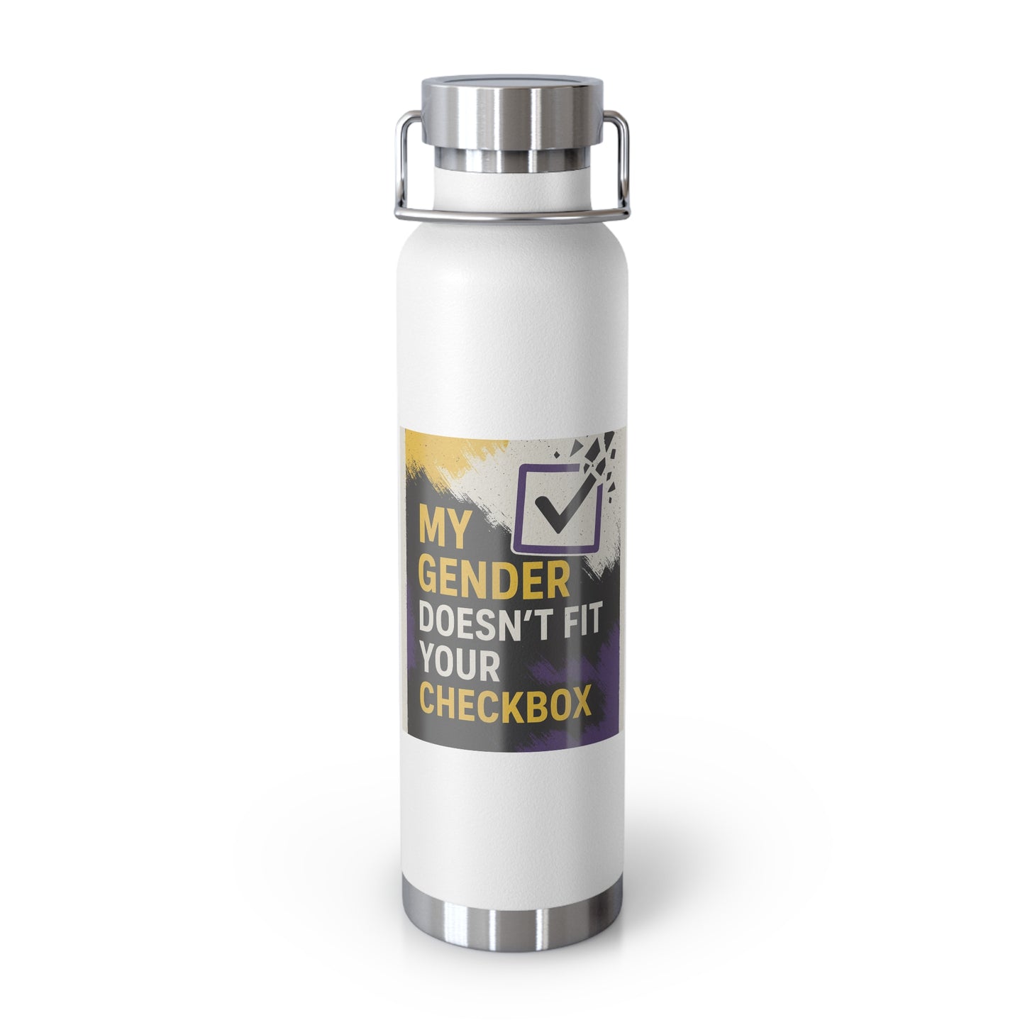 Gender Identity-Nonbinary-Insulated Water Bottle - Stylish & Durable Drinkware, Perfect for LGBTQ+ Pride, Everyday Hydration, Gifts, [...]