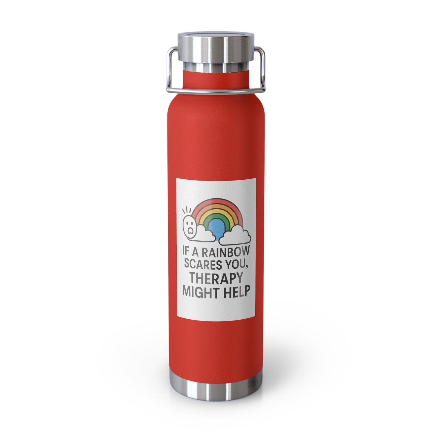 LGBTQIA Whimsical Stainless Steel Water Bottle, Eco-Friendly Drinkware, Fun Gift for Therapy Lovers, Motivational Travel Cup, Colorful Rainbow [...]