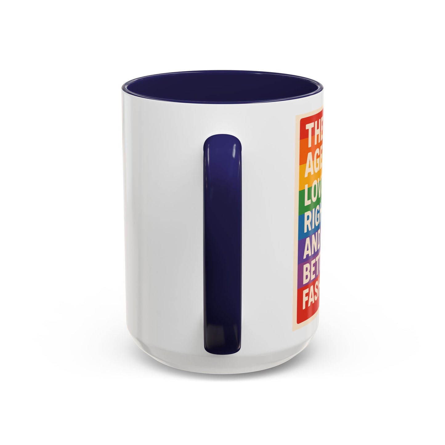 Pride-Inspired Accent Coffee Mug, LGBTQ+ Gift, Rainbow Design, Unique Coffee Cup, Fun Mug for Pride Month, Inspirational Tea Mug