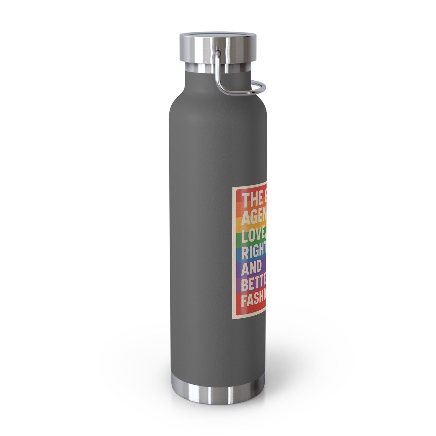 Pride-Themed Vacuum Insulated Water Bottle, LGBTQ+ Gifts, Eco-Friendly Hydration, Enthusiast Drinkware, Stylish Reusable Flask
