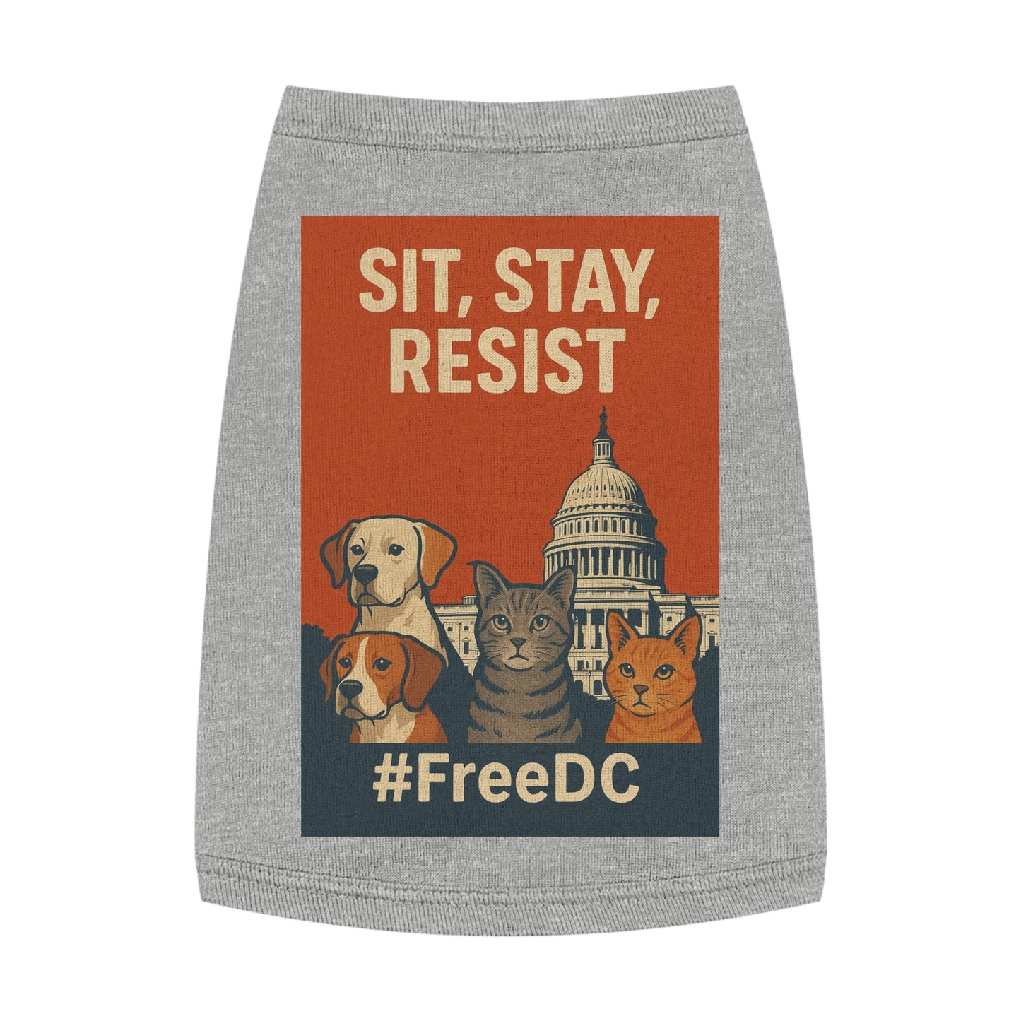 Political Pet Tank Top | Ideal for Pet Lovers, Dog Walks, Protests, and Gift Giving