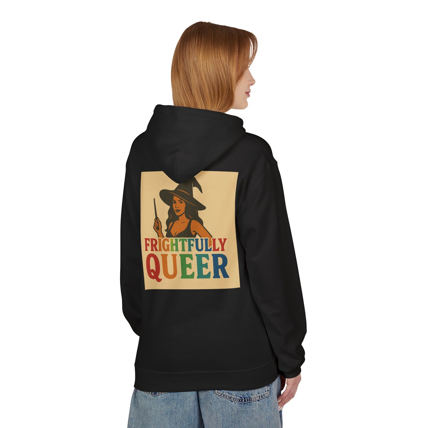 Frightfully Queer Fleece Hoodie, Unisex Halloween Hoodie, Fall Fashion, LGBTQ+ Pride Sweatshirt, Cozy Casual Wear