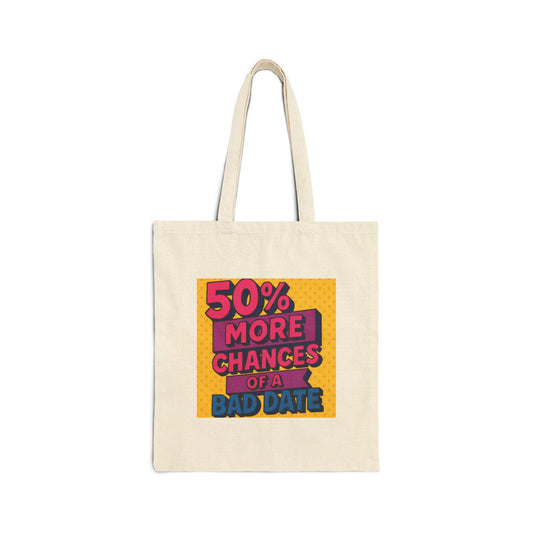 Trendy Cotton Canvas Tote Bag, Eco-Friendly Shopping Tote, Gift for Friends, Pride Tote, Funny Tote Bag, Bisexual Pride Bag