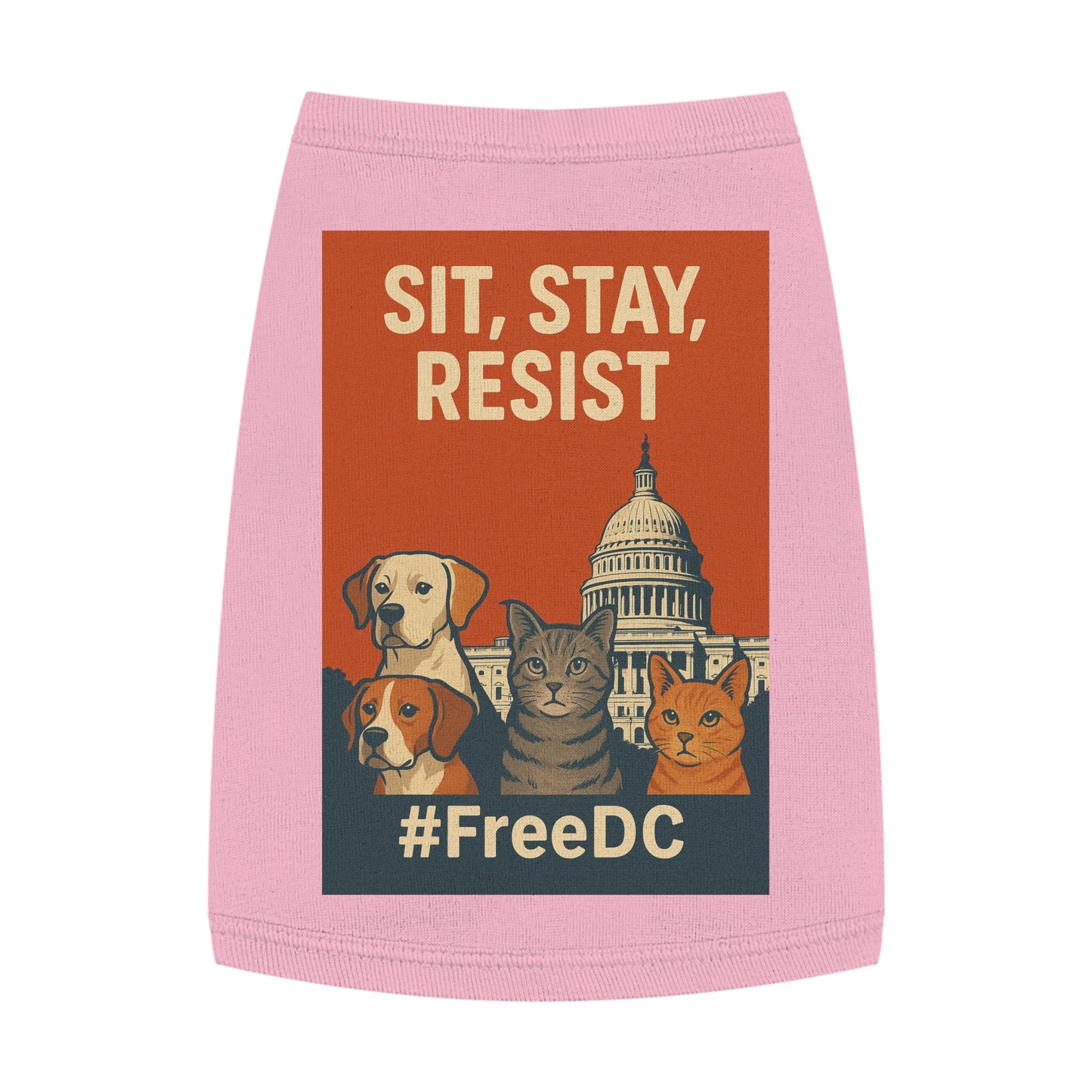 Political Pet Tank Top | Ideal for Pet Lovers, Dog Walks, Protests, and Gift Giving